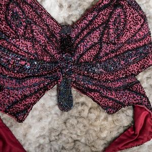 Vintage Beaded Butterfly Top
